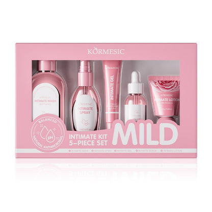 5 unidades/conjunto KORMESIC Kit de cuidados íntimos femininos diário, rotina de pele, lavagem de beleza, banho, clareamento, delicado, suave