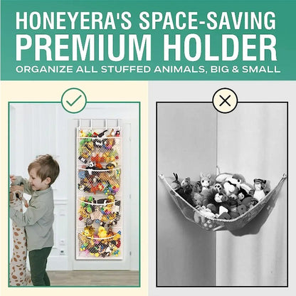 Over Door Hanging Storage Bag for Stuffed Animals & Baby Toys, Hammock Toy Organizer Net, Space-Saving Storage Solution