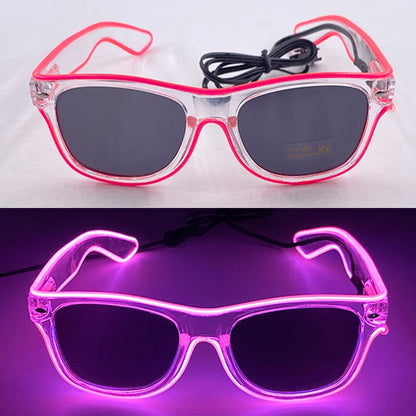 1PC Light Up LED Glasses Glow Sunglasses EL Wire Neon Glasses Glow in The Dark Party Supplies Neon Party Favors for Adults
