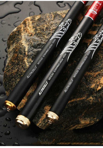 vara de pescar ultraleve de carbono 4,5/6,3/7,2/8/9/10M 4H 28T vara de mão carpa cruciana vara longa de pesca vara de pesca de viagem alimentador fly fishing