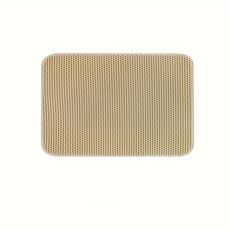 1 tapete grande para caixa de areia de gato - Design avançado de colmeia de camada dupla, impermeável à urina, fácil limpeza, controle de sujeira, mantenha limpo