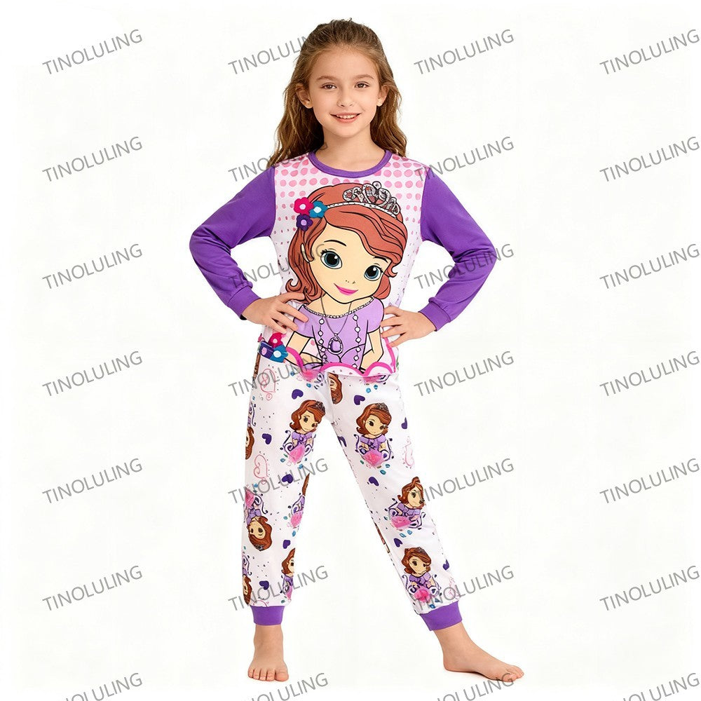 Autumn Kids McQueen Boutique Pajamas Sets 100% Pure Cotton Mickey Minnie Elsa 2pcs Pyjamas for Baby Boys Girls Toddler Sleepwear