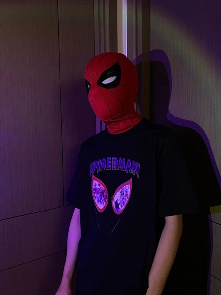 Promoção Máscara Capacete Homem-Aranha Espetacular da Marvel Colecionável Cosplay com Olhos Luminosos e Controle de Anel Elétrico