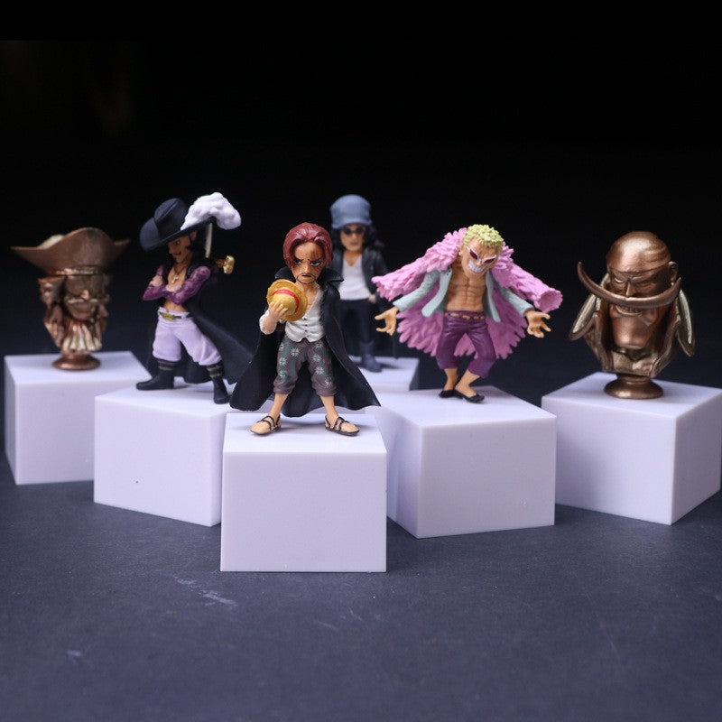 1Conjunto Anime One Piece Boneco Luffy Hancock Vestido de Noiva Série WCF Ace Zoro Nami Marco Bonecos Colecionáveis Brinquedos para Presentes Infantis