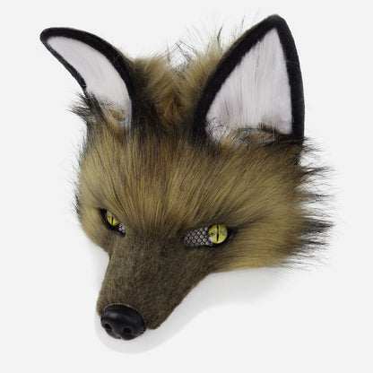 Wolf Mask Half Face Animal Dog Fox Werewolf Masks for Halloween Party Cosplay Costume Props
