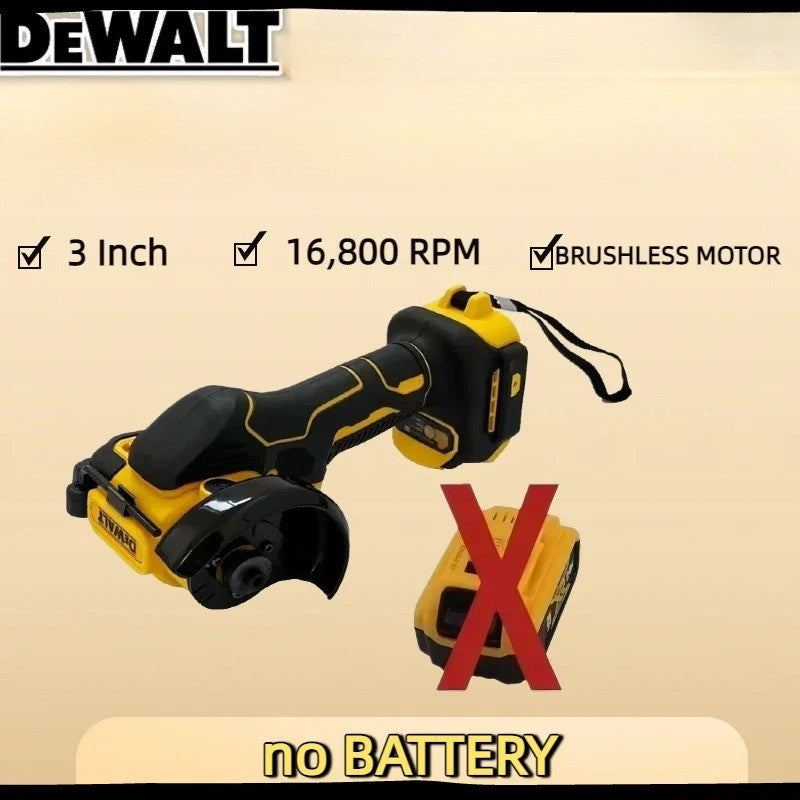 Esmerilhadeira Angular Sem Fio DEWALT Mini Esmerilhadeira de Polimento 3 polegadas Máquina de Corte Elétrica Multifuncional Ferramenta Elétrica Bateria 18-20V
