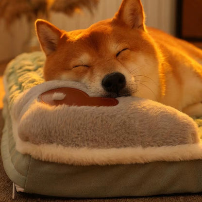 Cama para Cães Lavável à Máquina Almofada Ortopédica Removível para Filhotes Travesseiro de Espuma Viscoelástica para Cães e Gatos de Pequeno Médio e Grande Porte