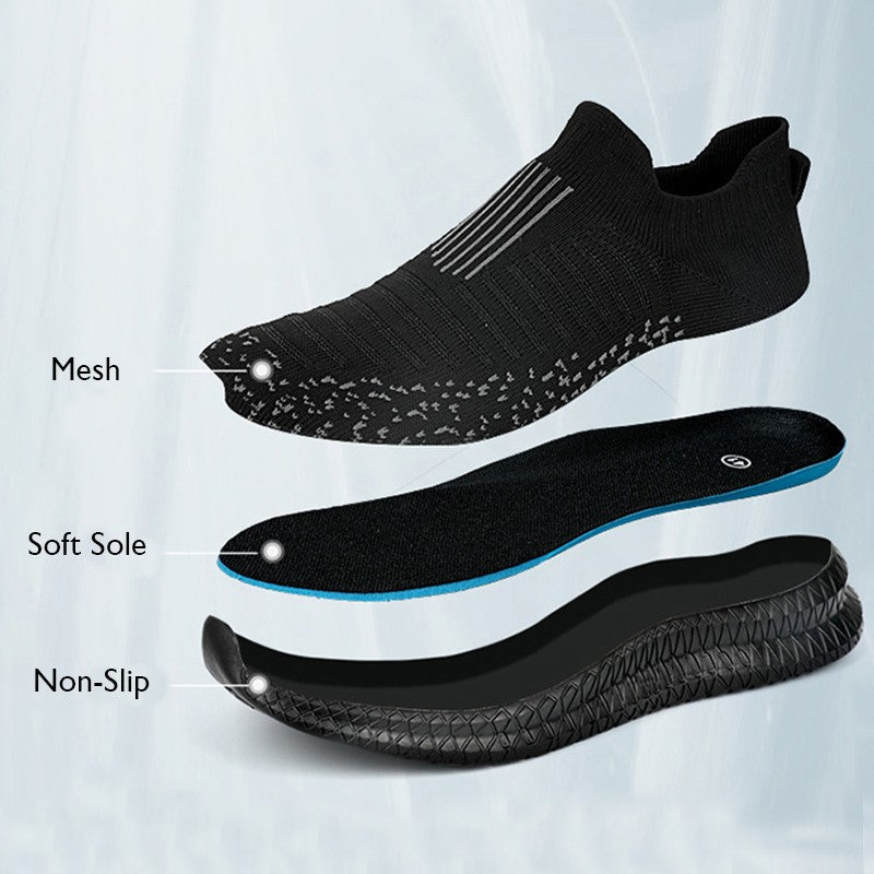 Sapatos Masculinos Casuais Respiráveis Leves para Exterior Tênis Masculinos Antiderrapantes Sapatilhas Slip-on Vulcanizados 2023