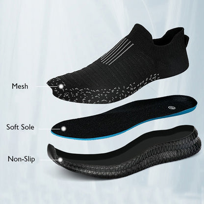 Sapatos Masculinos Casuais Respiráveis Leves para Exterior Tênis Masculinos Antiderrapantes Sapatilhas Slip-on Vulcanizados 2023