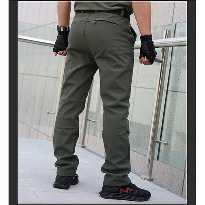 TRVLWEGO Thick Warm Fleece Hiking Pants Men Winter Waterproof Windproof Outdoor Soft Shell Rain Trekking Camping Ski Trousers