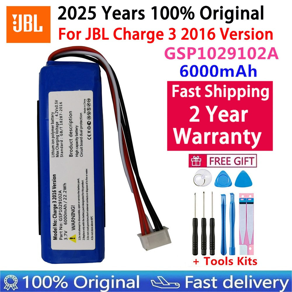 Bateria Original Recarregável 2025 Anos para Caixa de Som JBL Link 10 20 Clip Charge Boombox Pulse Xtreme Flip 1 2 3 4 5 6 Bateria