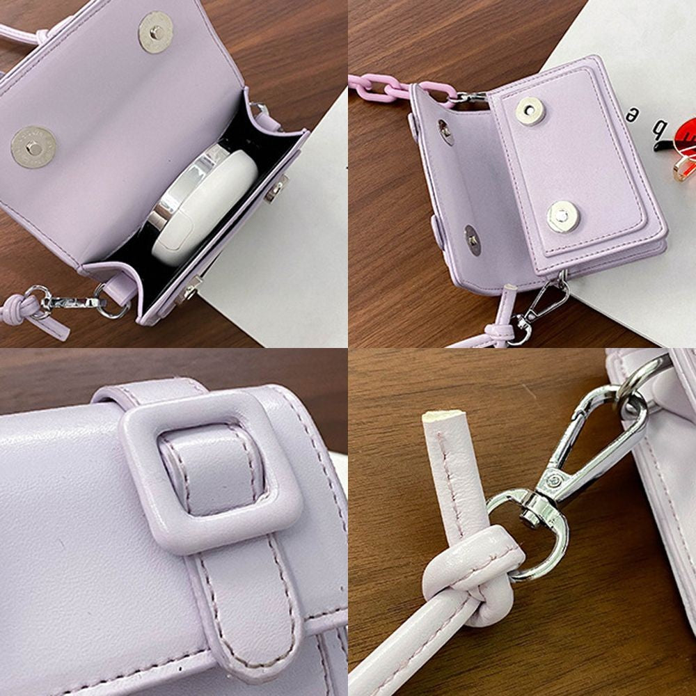 Mini Small Messenger Bags For Women Girl Chain Purse PU Leather Handbag Ladies Girl Crossbody Bags Designer 2022 Summer Yellow