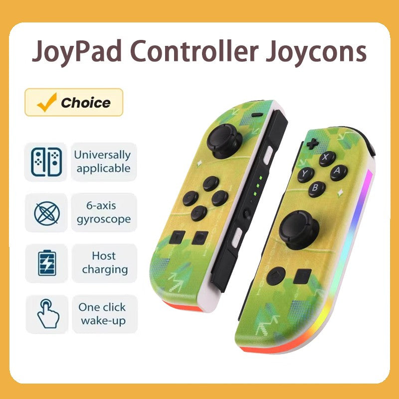 RGB LED Left & Right Joypad for NS Switch Controller BT 5.2 Joy-Con Gamepads Joystick with Dual Vibration for Switch/Lite/Oled