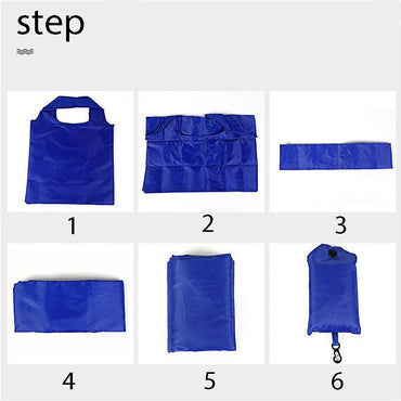 1/5/10/50pcs Shopping Bag Oxford Solid Color Eco-friendly Folding Reusable Portable Shoulder Handbag for Travel Grocery 36x48cm