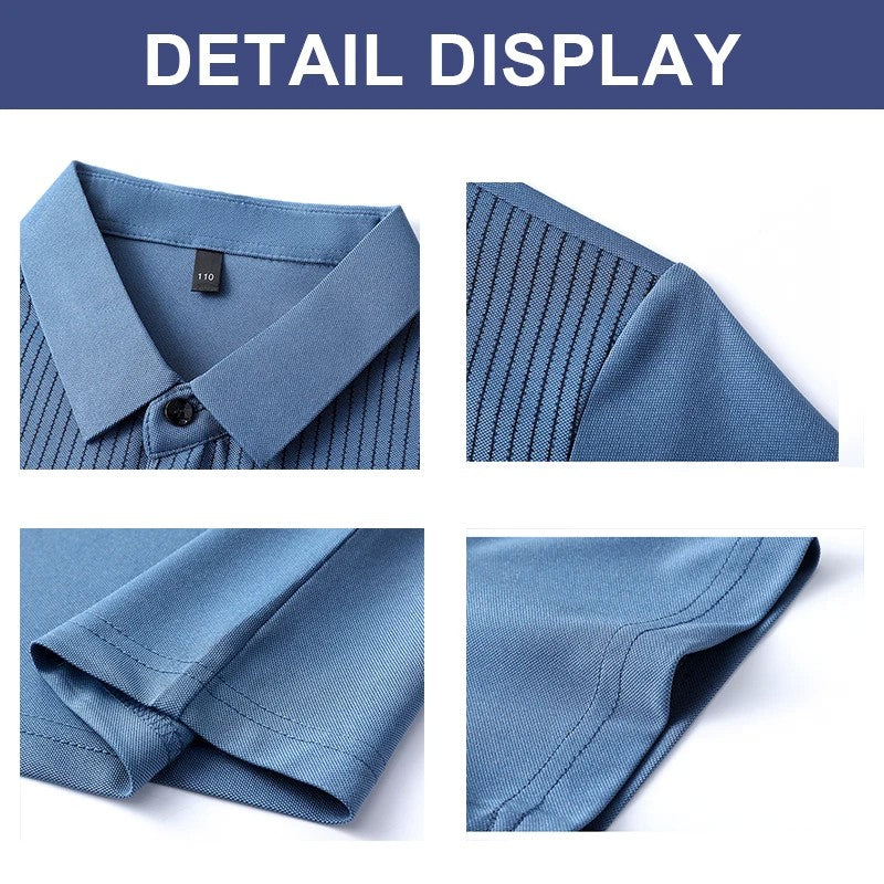 Men's Comfortable, Breathable, Fashion Versatile New Summer Cool True Pocket POLO Shirt Short Sleeve