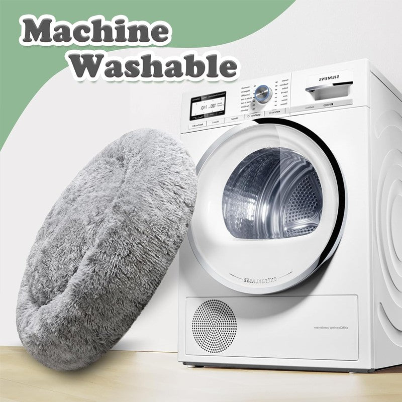 Cama para Pets Super Macia Pelúcia Grande Adequada para Cães de Porte Médio Lavável na Máquina Cama Redonda para Cães Ninho Confortável para Dormir