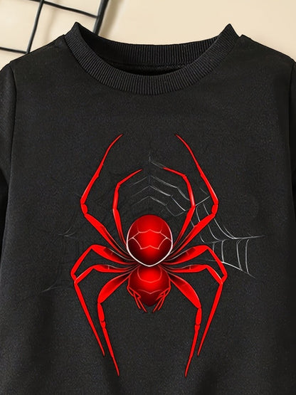 Autumn Children Boy Clothes Set Kid Girls Spider Printed Sweatshirts Pullover Top And Pants 2 Piece Suit Long Sleeve Tracksuits