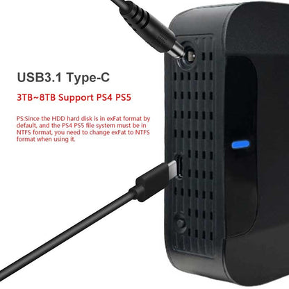 CoolFish HDD 3.5'' External Hard Disk 3TB/4TB/6TB/8TB/10TB/12TB TypeC Hard Drive External Storage Decives Hard Disks for PC/ Mac