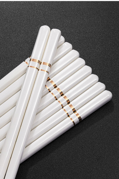 Hashis de Cerâmica Chinesa com Propriedades Antiderrapantes e Anti-queda, Conjunto de Hashis de Cerâmica Doméstica de Alta Qualidade Acessórios de Cozinha
