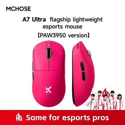 MCHOSE A7 Ultra Mouse Gamer Sem Fio Sensor de Alta Precisão Pixart3950 Design Leve Taxa de Polling de 8000Hz Chip Principal Realtek