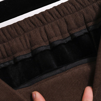 Plus Size Skirt Women 2024 Winter High Waist Elastic Velvet A Line Mermaid Skirt Korean Style Elegant Brown Or Black Long Skirts