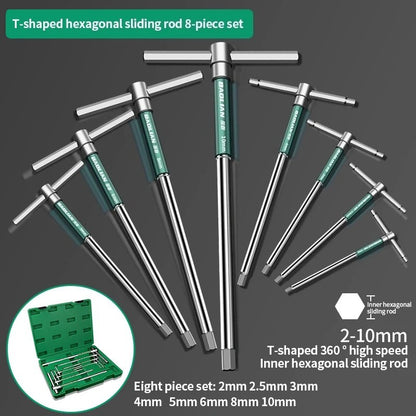 Chave de fenda Torx T/L 2.5/3/4/5/6/8/10mm Chave Allen Tipo T Cromada Chave Inglesa em Forma de T Ferramenta Manual Chave de Boca Tipo T Estendida