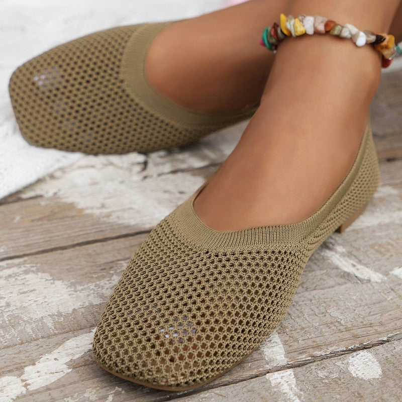 Mesh Knitting Loafers Shoes Women Flats Sport Shoes Casual Sneakers Summer Fashion New Walking Running Cozy Zapatos Muje