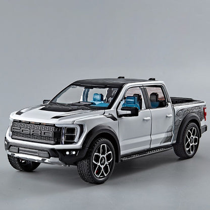 Caminhonete Ford Raptor F150 de Liga Leve, Escala 1:20, Veículos Fundidos e Brinquedos de Carro, Modelo Miniatura para Crianças e Presentes