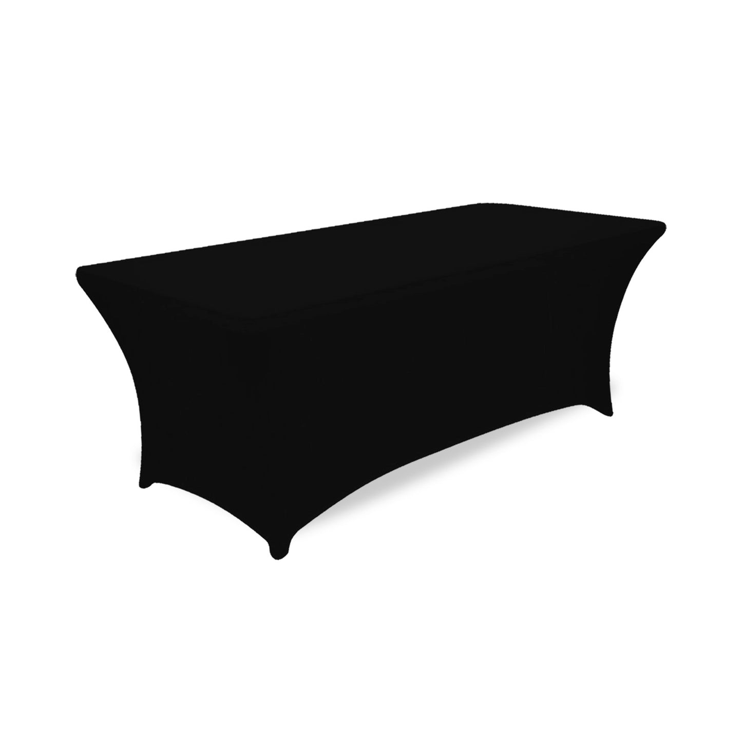 Hot Selling 6ft Trade Show Polyester Tablecloths Waterproof Fitted Stretch Spandex Table Cover Custom Printed Logo for Banquets