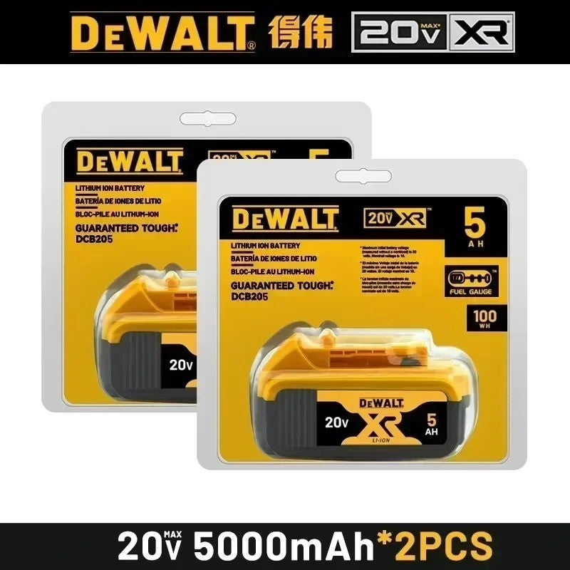 DHL Envia Bateria Recarregável para Ferramentas Elétricas DEWALT 20V 6.0Ah Substituição de íon de lítio max DCB184 DCB200 DCB182 DCB180 DCB181