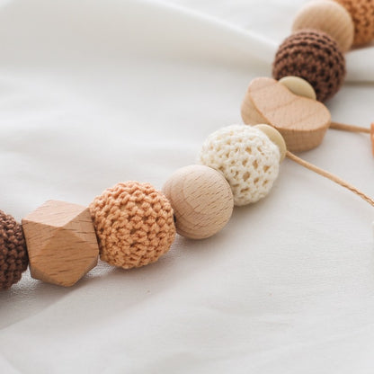 Baby Crochet Stroller Toys Wooden Hanging Ocean Stroller Teething Rattle Bell Animal Mobiles Gym Stroller Pendants Gifts Toys