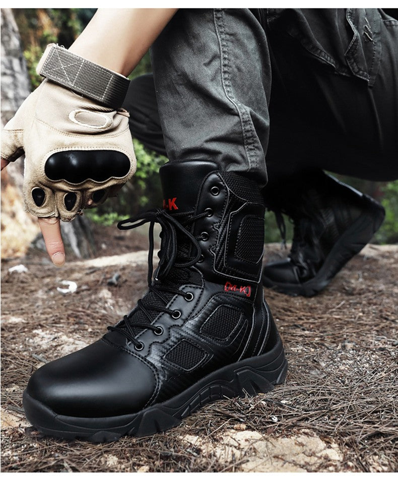 Botas de Segurança Masculinas Impermeáveis para Exteriores com Bico de Aço, Botas de Trabalho Masculinas Antiesmagamento com Bico de Aço, Tamanho 47