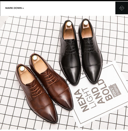 Men's Dress Shoes Classic Casual Business Leather Shoes Men Retro Office Wedding Leather Formal Social Brogues Shoes For Men