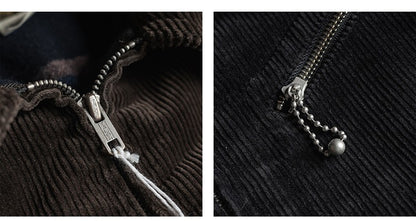 Rugged Bronson Thickened Heavy Corduroy Coat Cossack Short Jacket Fleece Liner Jacket Cool