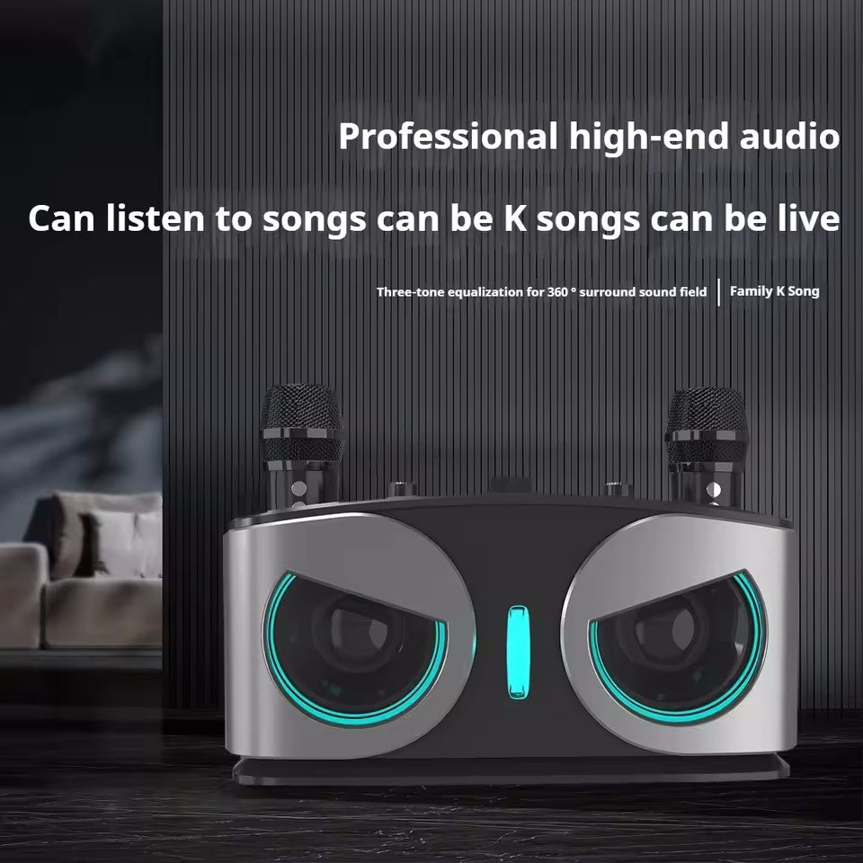 Karaokê Portátil Sem Fio Bluetooth Alto-Falante Com Microfone Máquina Subwoofer Caixa De Som Potente Música Bocina Áudio