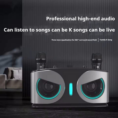 Karaokê Portátil Sem Fio Bluetooth Alto-Falante Com Microfone Máquina Subwoofer Caixa De Som Potente Música Bocina Áudio