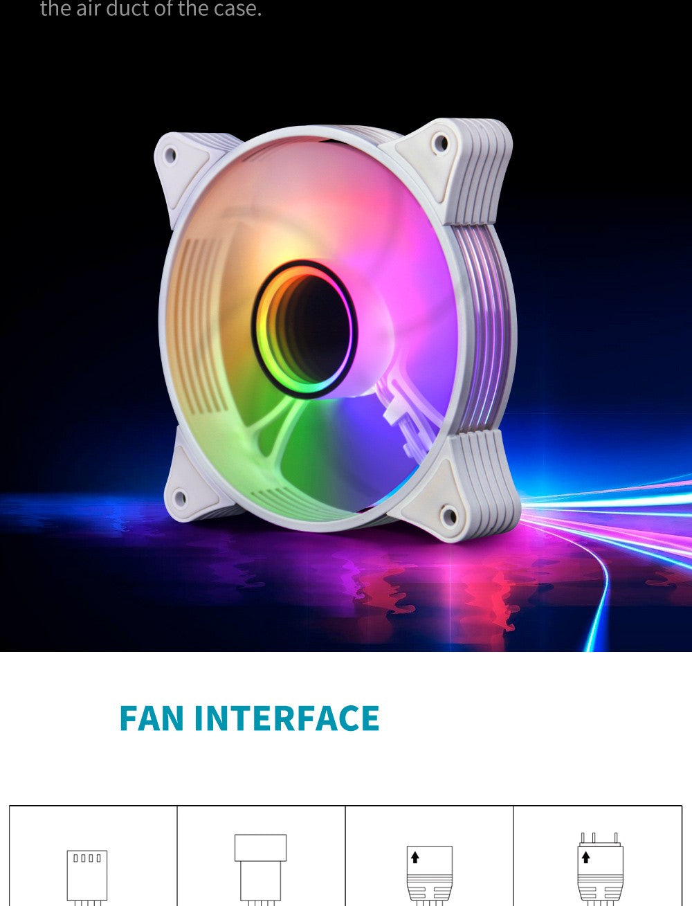 Aigo AR12PRO Computer Case Fan Ventoinha PC 120mm RGB Fan 4pin PWM CPU Cooling Fan 3pin5v Unlimited Space Argb 12cm Ventilador
