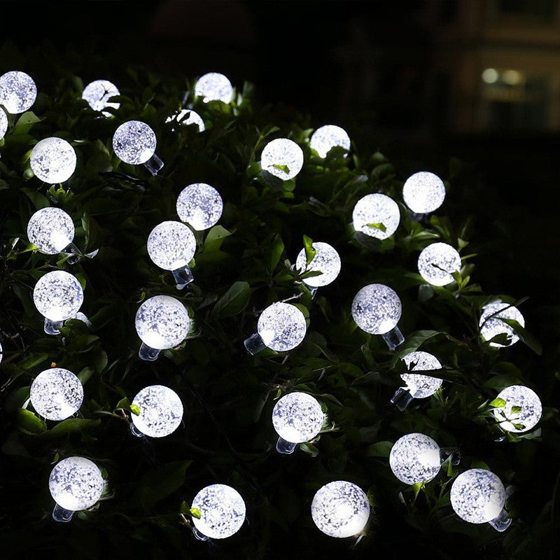 LED Crystal Ball String Lights Battery Power Romantic Bubble Ball Light String Indoor Garden Party Christmas Festival Decoration