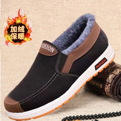 Casual Sneakers 2025 Autumn New Arrival Men's Winter Warm Cotton Shoes Fashion Plush Comfortable Slip on Men Sports Casual Shoes