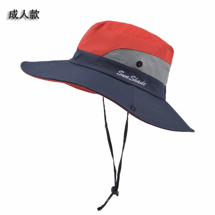 Women Ponytail Fisherman Hat Waterproof Sun Cap Pure Color Outdoor Travel Fishing Climbing Hiking Large Brim Bucket Hat undefine