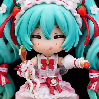 10cm/3.94in #1939 Hatsune Miku Figura de Anime 15º Aniversário Strawberry Miku Boneco de Ação #1940 Miku Coleção Modelo Boneca Brinquedos