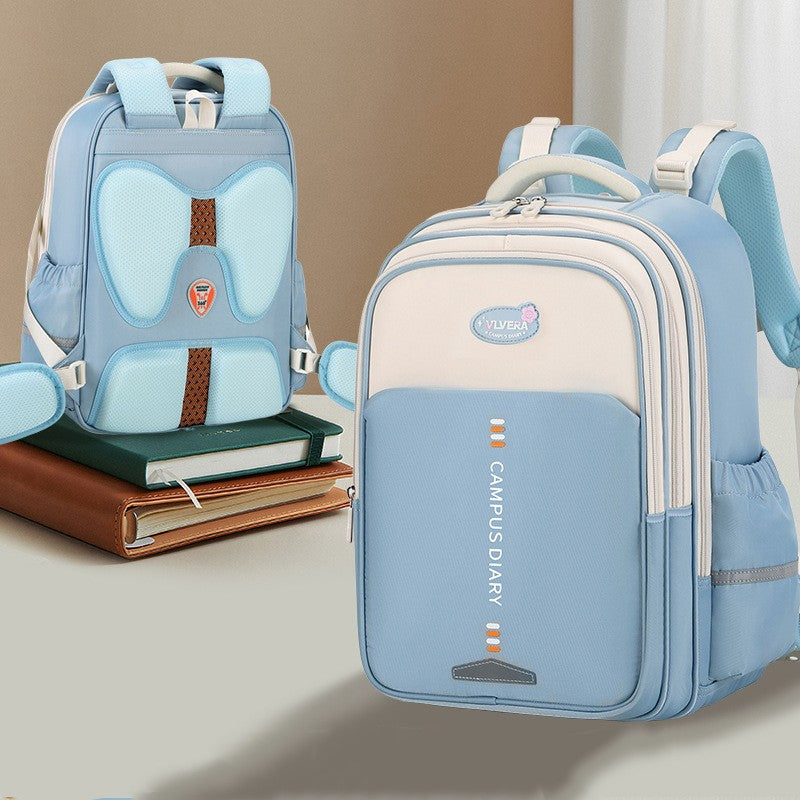 Mochila escolar estilo casual simples coreano para meninas, mochila para crianças do ensino fundamental e médio, bolsa para idades de 6 a 12 anos