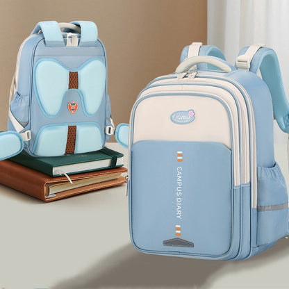 Mochila escolar estilo casual simples coreano para meninas, mochila para crianças do ensino fundamental e médio, bolsa para idades de 6 a 12 anos