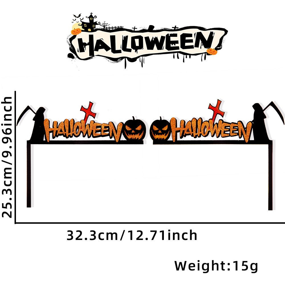 Halloween Door Frame Decoration,Bats,Pumpkins,Spider Webs,Door and Window Corner Stickers, Halloween Home Decoration