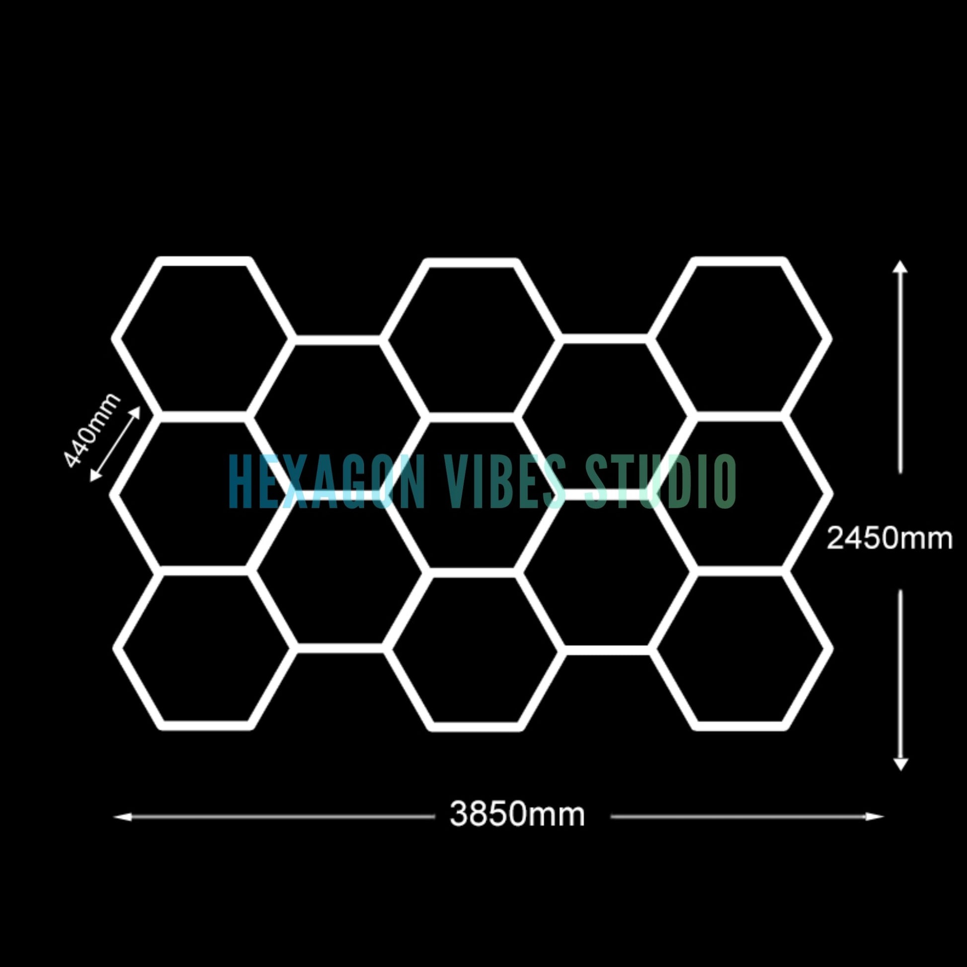 Garage Hexagon LED Light 50000H 6500K Ultra Bright for Home Gym Barbershop Car Detailing Bar Basement Workshop Ceiling Lighting