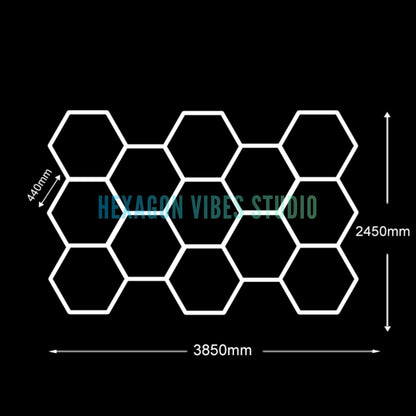 Garage Hexagon LED Light 50000H 6500K Ultra Bright for Home Gym Barbershop Car Detailing Bar Basement Workshop Ceiling Lighting
