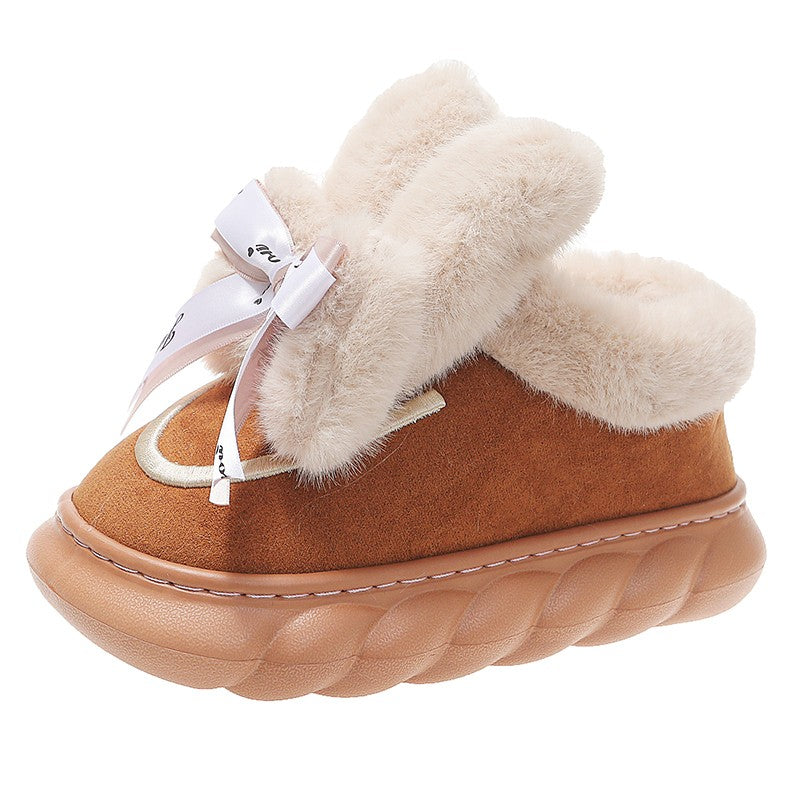 Luxury Winter Women Short Plush Warm Snow Boots Casual Shoes New Suede Fur Chelsea Ankle Boots Flats Platform Ladies Shoes Botas