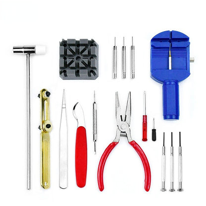 Kit de Ferramentas para Reparo de Relógios Removedor de Pinos de Pulseira Abridor de Caixa Removedor de Pinos de Mola Substituição de Bateria de Relógio Conjunto de Agulhas de Pulseira Acessórios