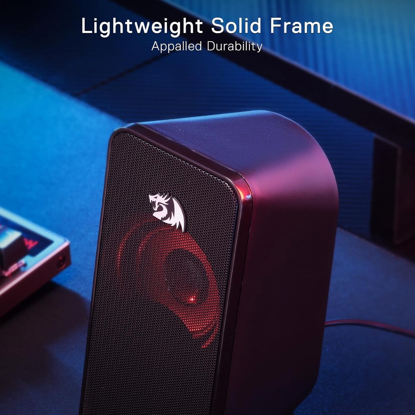 Caixa de Som Redragon GS500 Stentor USB para PC Gamer, Estéreo 2.0 Canais, com Iluminação