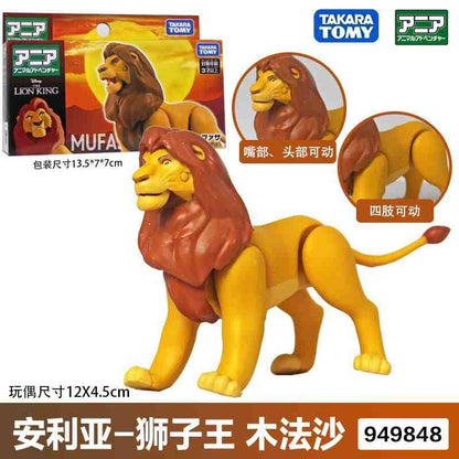 Brinquedos Disney O Rei Leão Bonecos de Ação Simba Adulto Mufasa Scar Modelo Animal de Brinquedo Simulação Movimento Articulado Presente Personalizado para Crianças